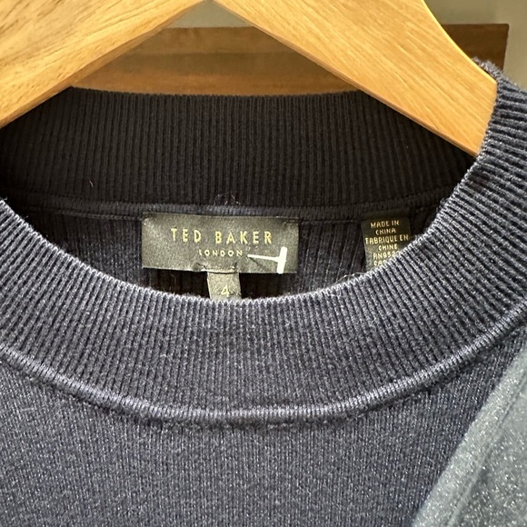 Ted Baker Knit Navy Sweater with Bow Detail - Picture 8 of 10